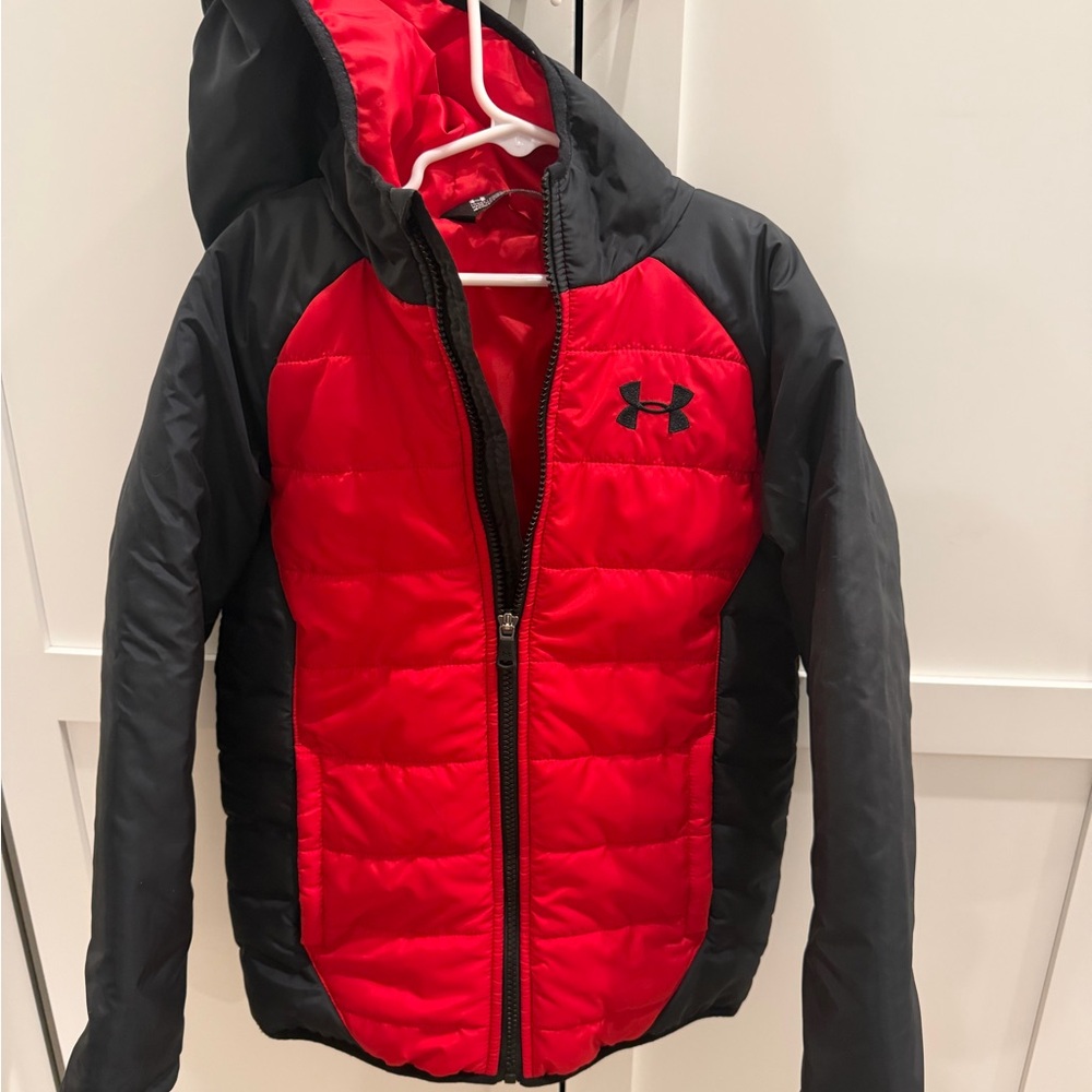 Under Armour Kids Puffer Jacket in Red and Black